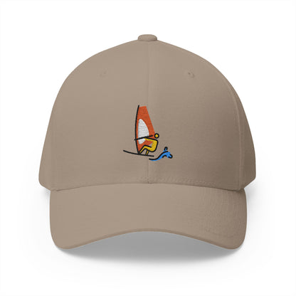 Windsurfing Emoji Khaki Cap – Premium by Capmoji