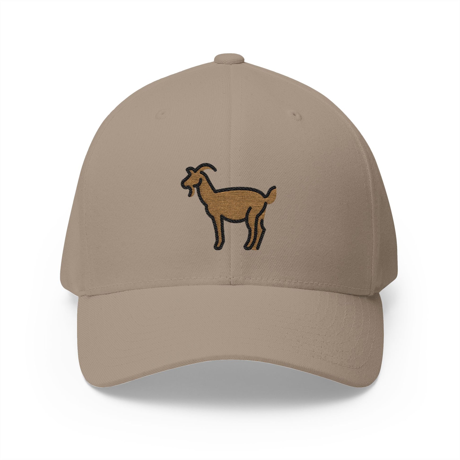 Goat Emoji Khaki Cap – Premium by Capmoji