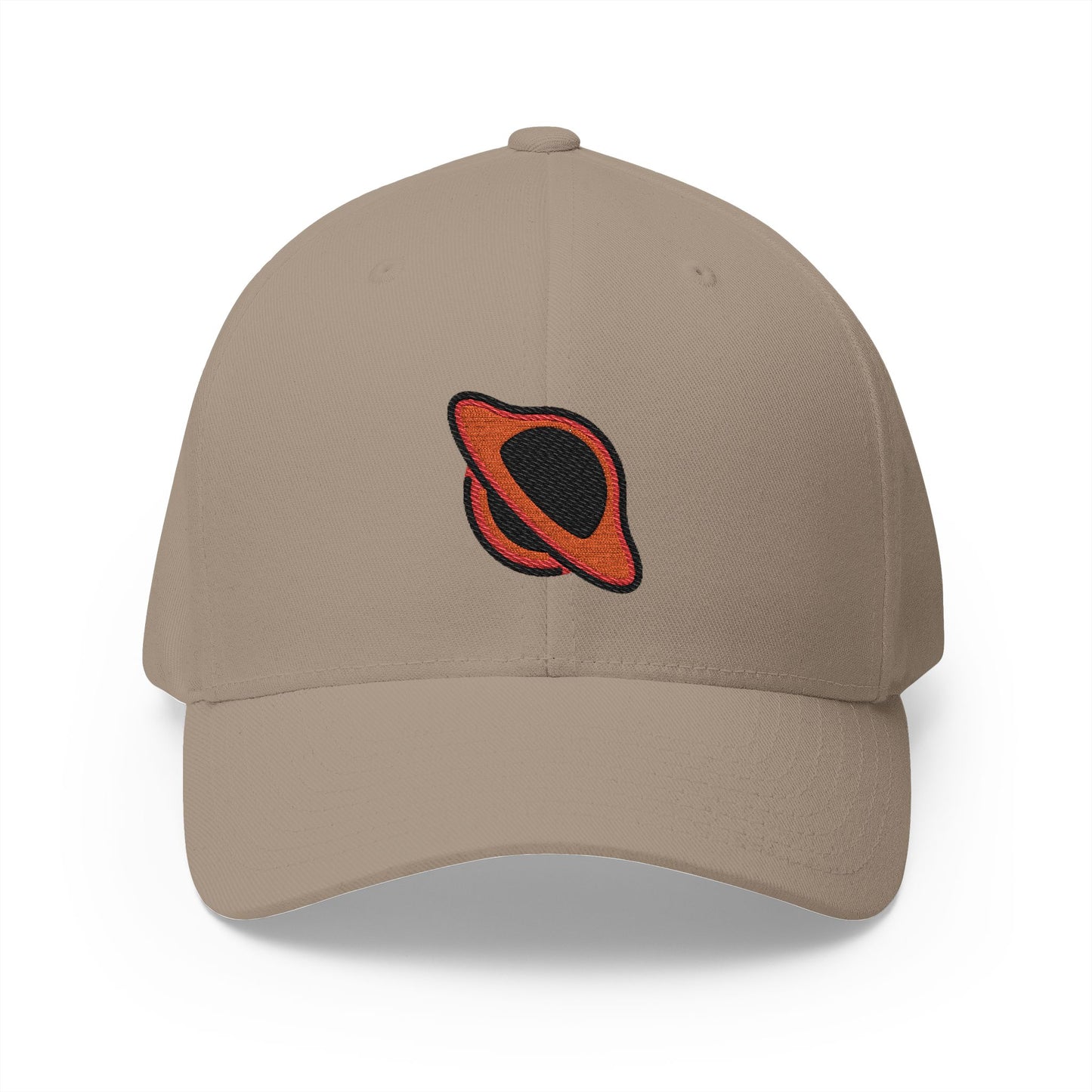 Black Hole Emoji Khaki Cap – Premium by Capmoji