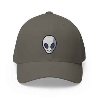 Alien Emoji Olive Cap – Premium by Capmoji