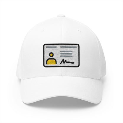 Identification Card Emoji White Cap – Premium by Capmoji