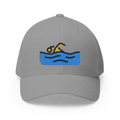 Woman Swimming Emoji Grey Cap – Premium by Capmoji