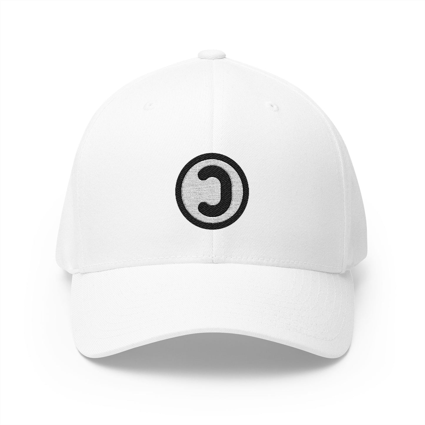 Copyleft Symbol Emoji White Cap – Premium by Capmoji