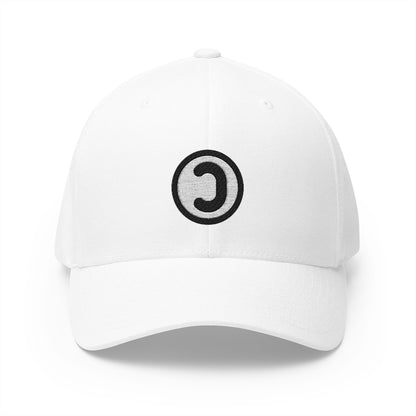 Copyleft Symbol Emoji White Cap – Premium by Capmoji