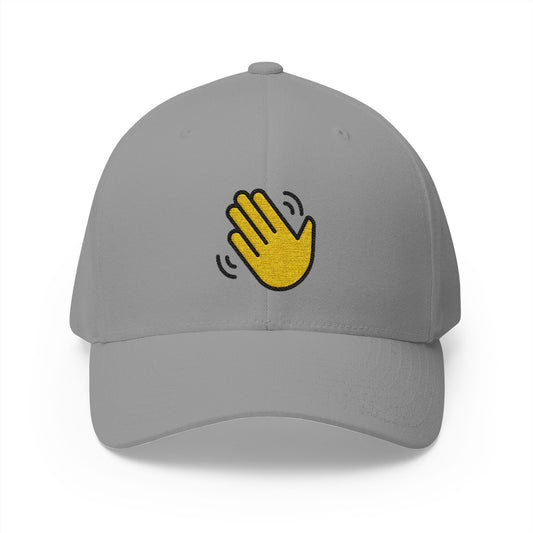 Waving Hand Emoji Grey Cap – Premium by Capmoji