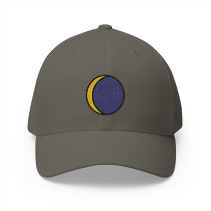 Waning Crescent Moon Emoji Olive Cap – Premium by Capmoji
