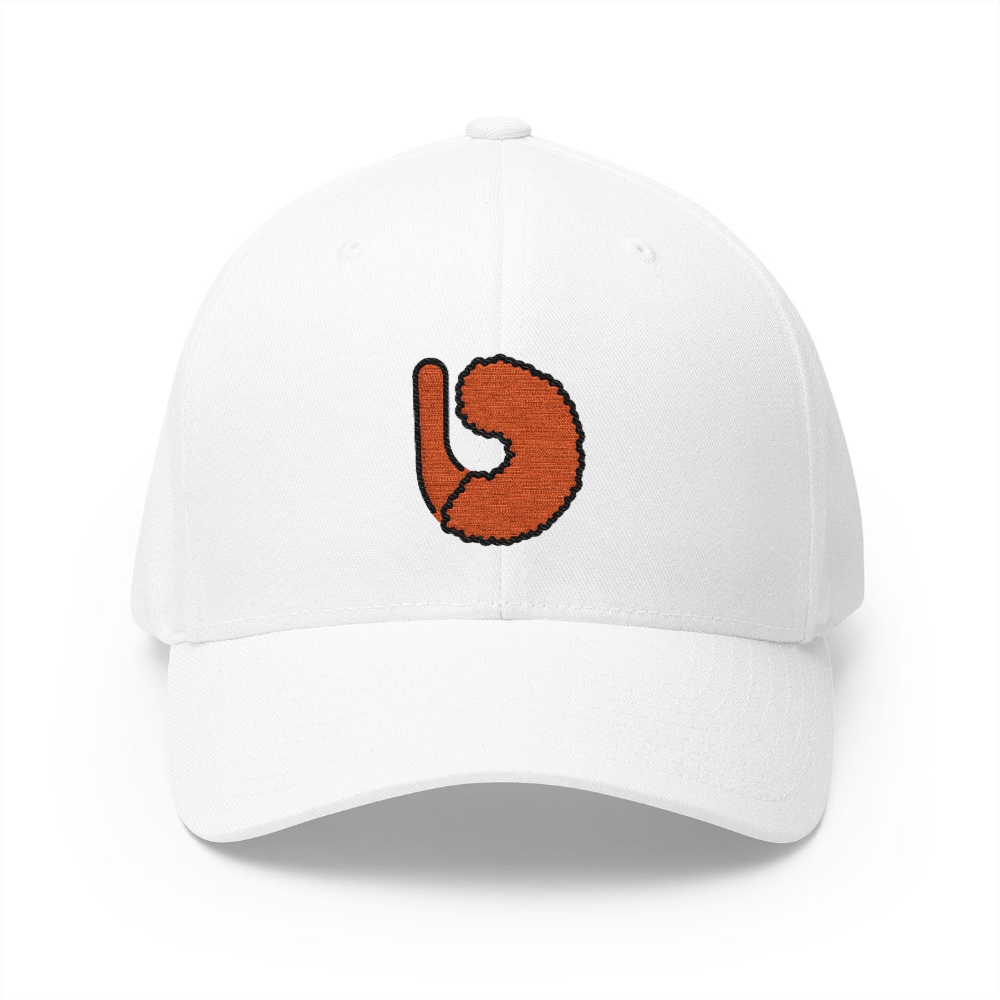 Fried Shrimp Emoji White Cap – Premium by Capmoji