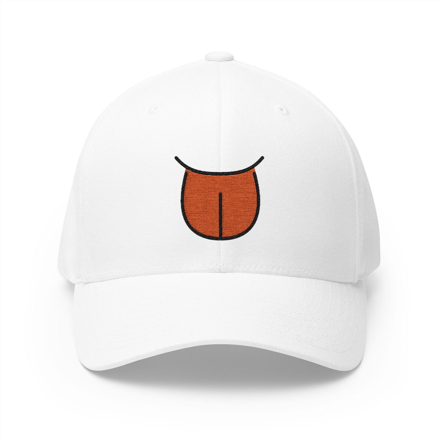 Tongue Emoji White Cap – Premium by Capmoji