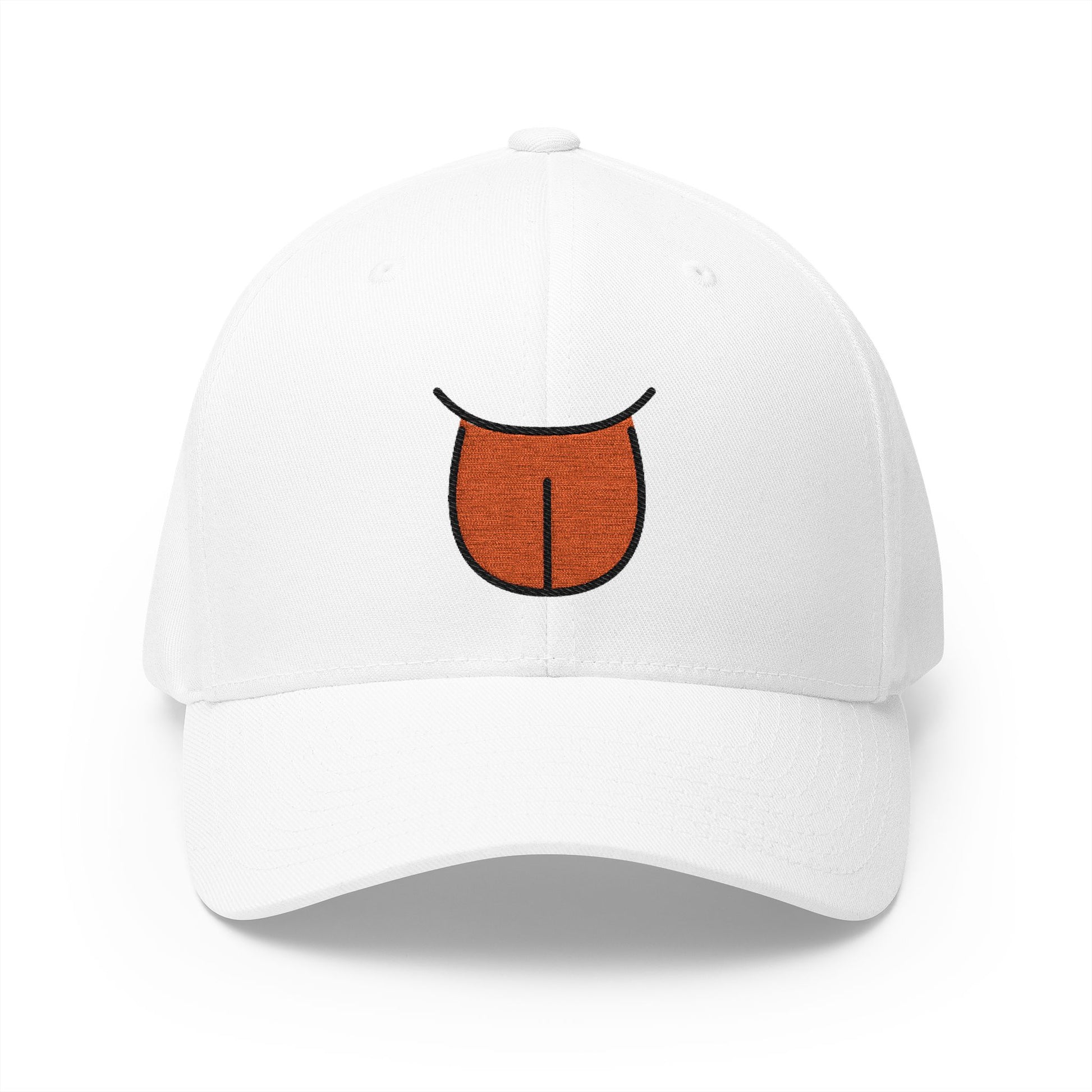 Tongue Emoji White Cap – Premium by Capmoji