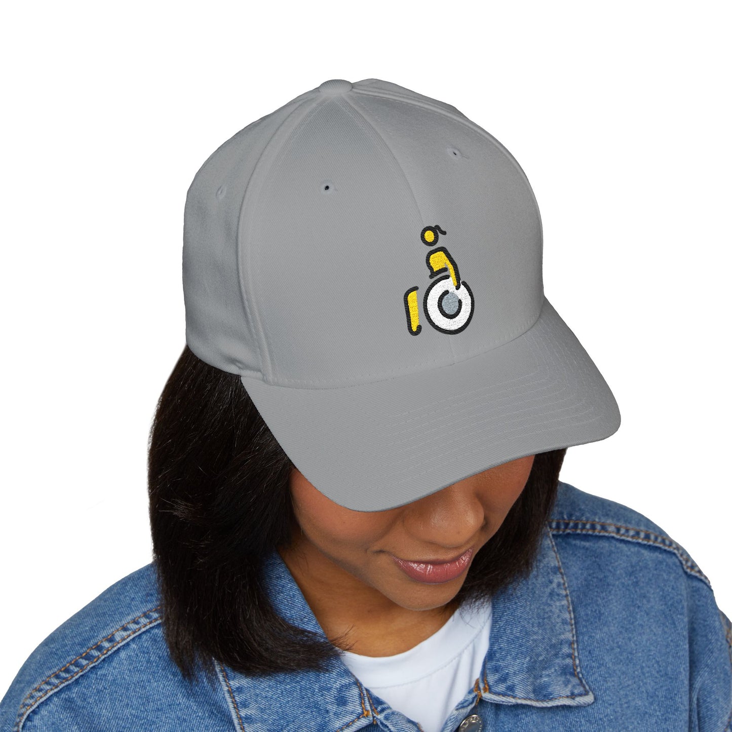 Woman In Manual Wheelchair Emoji Cap – Premium by Capmoji