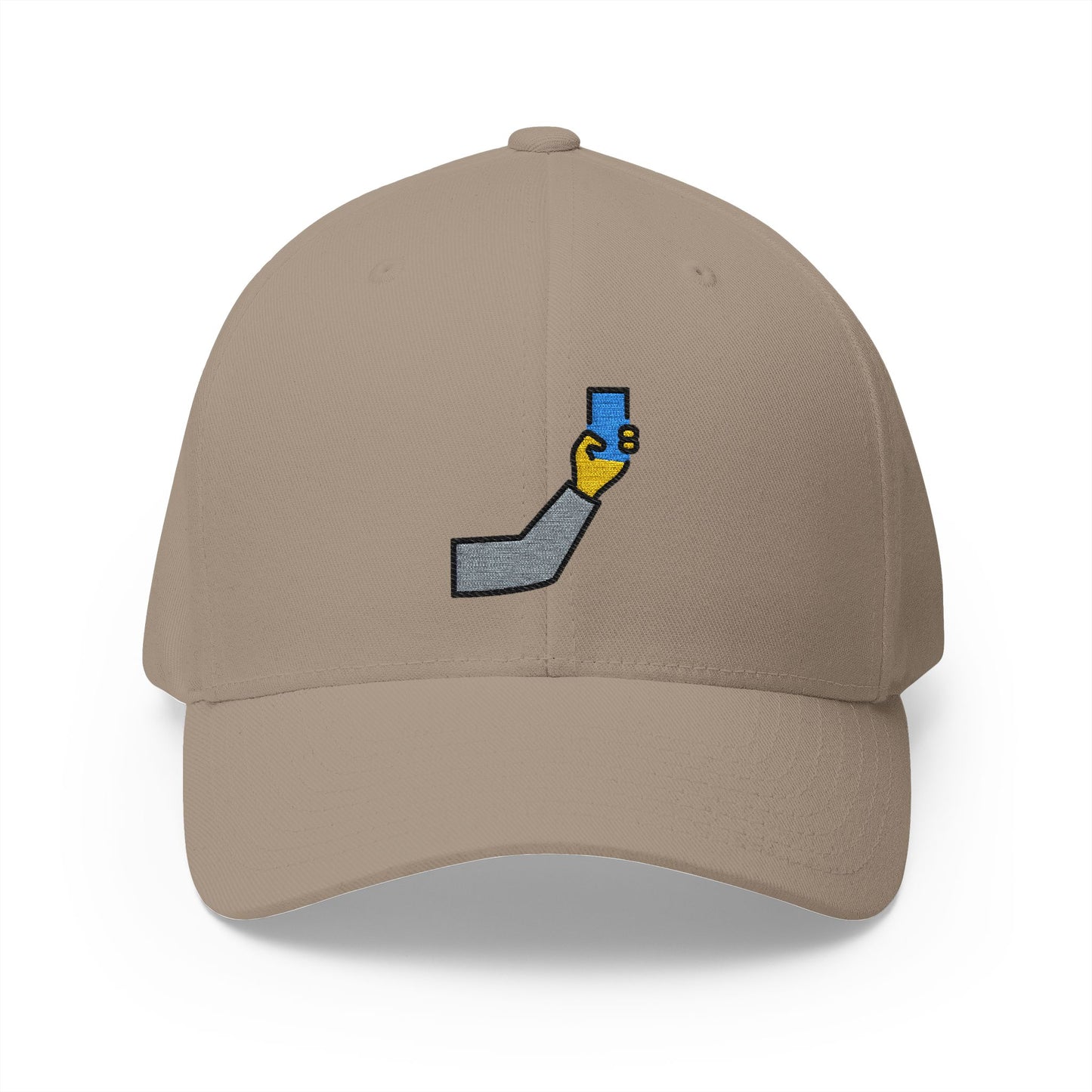 Selfie Emoji Khaki Cap – Premium by Capmoji