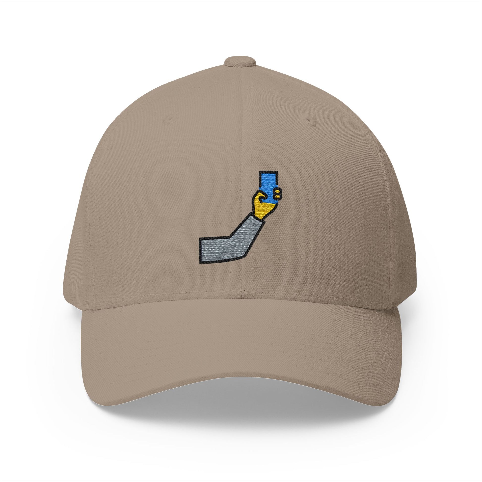 Selfie Emoji Khaki Cap – Premium by Capmoji