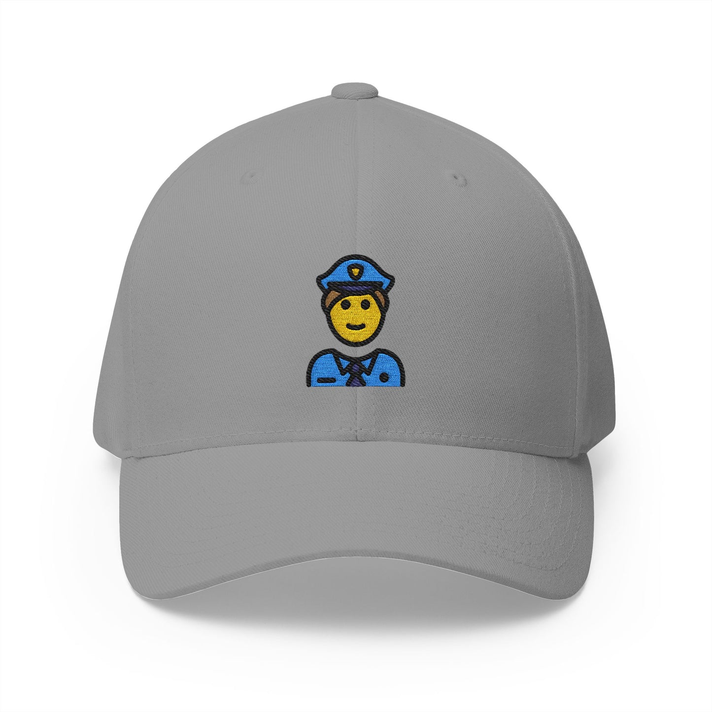 Man Police Officer Emoji Grey Cap – Premium by Capmoji