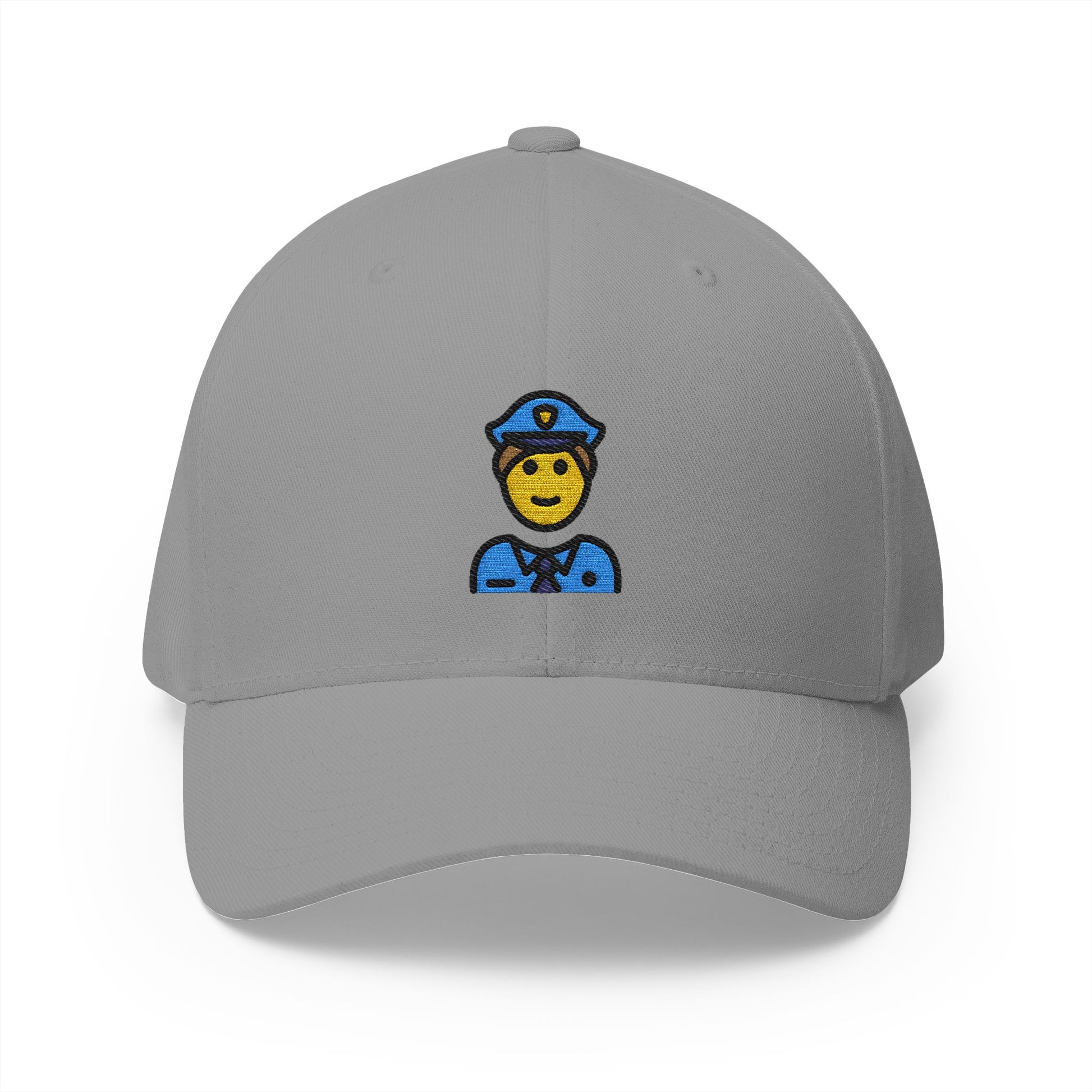 Man Police Officer Emoji Grey Cap – Premium by Capmoji