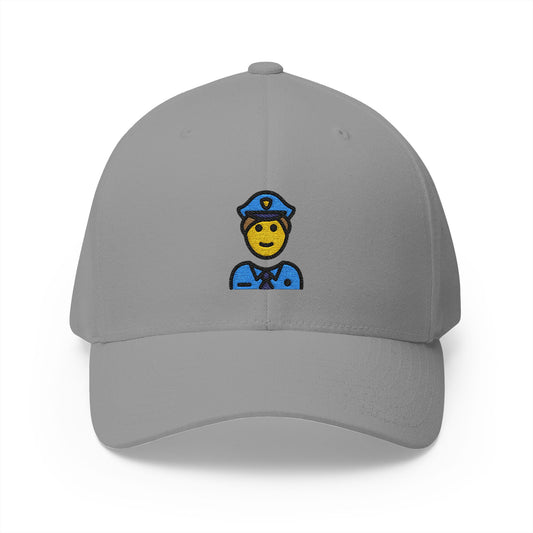 Man Police Officer Emoji Grey Cap – Premium by Capmoji