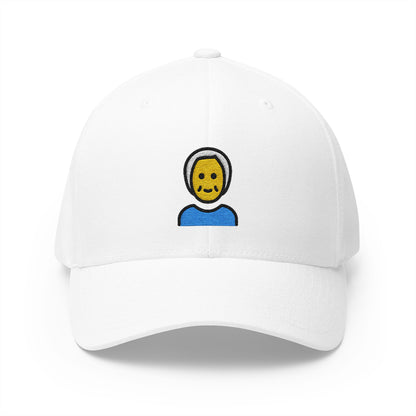 Older Person Emoji White Cap – Premium by Capmoji