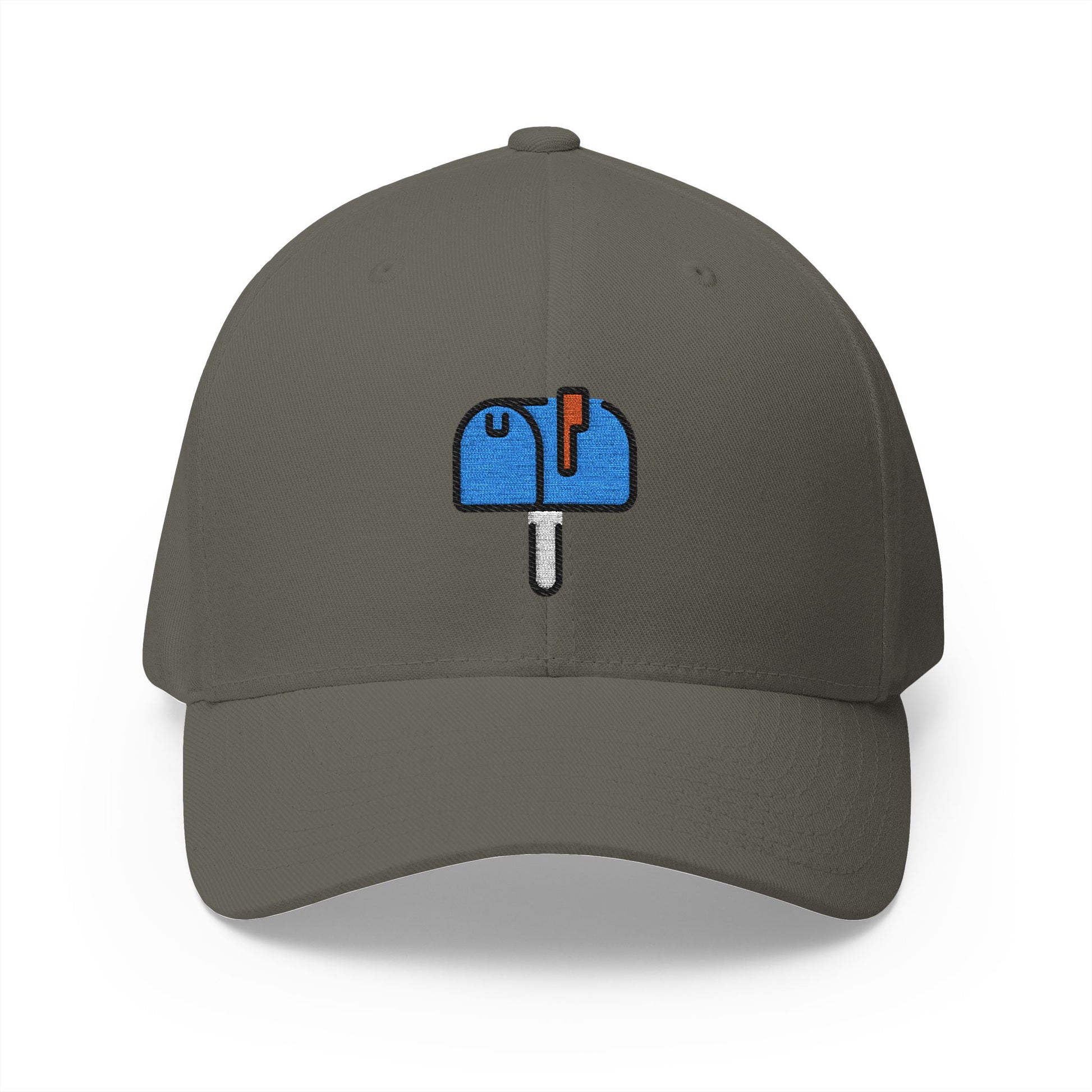 Closed Mailbox With Raised Flag Emoji Olive Cap – Premium by Capmoji