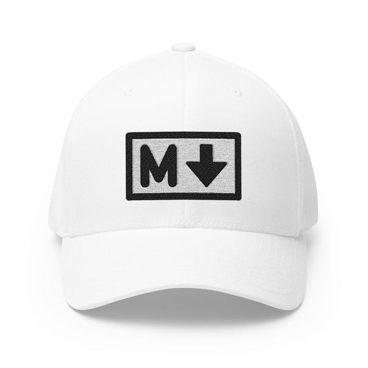 Markdown Emoji White Cap – Premium by Capmoji