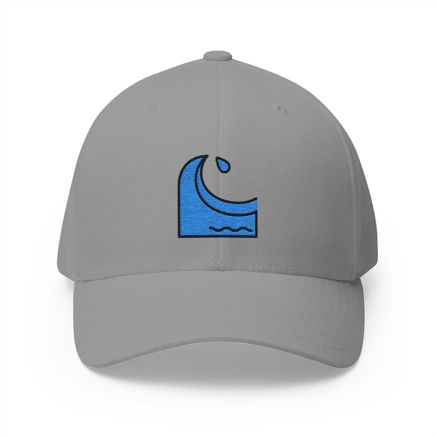 Water Wave Emoji Grey Cap – Premium by Capmoji