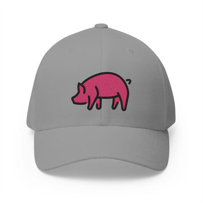 Pig Emoji Grey Cap – Premium by Capmoji