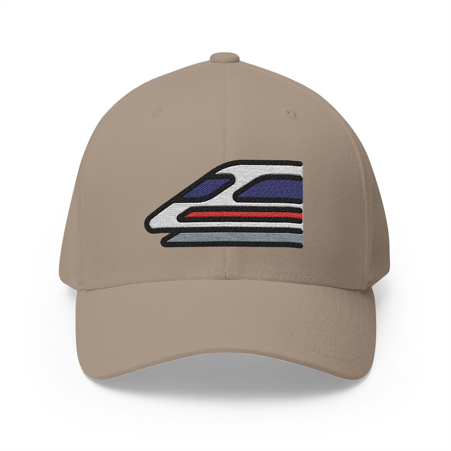 High-Speed Train Emoji Khaki Cap – Premium by Capmoji