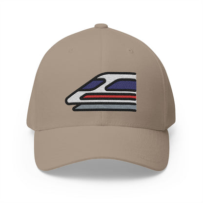 High-Speed Train Emoji Khaki Cap – Premium by Capmoji