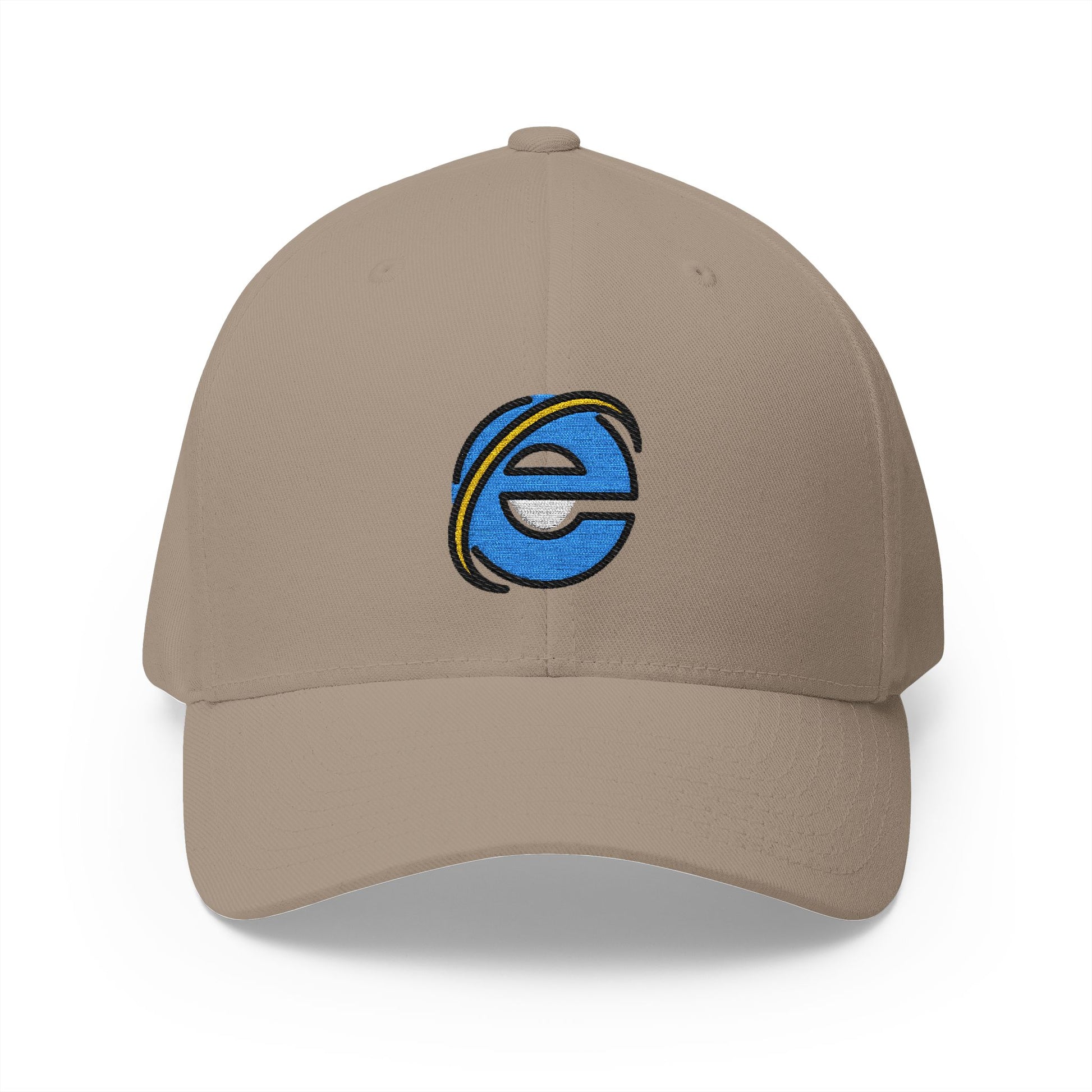 Internet Explorer Emoji Khaki Cap – Premium by Capmoji
