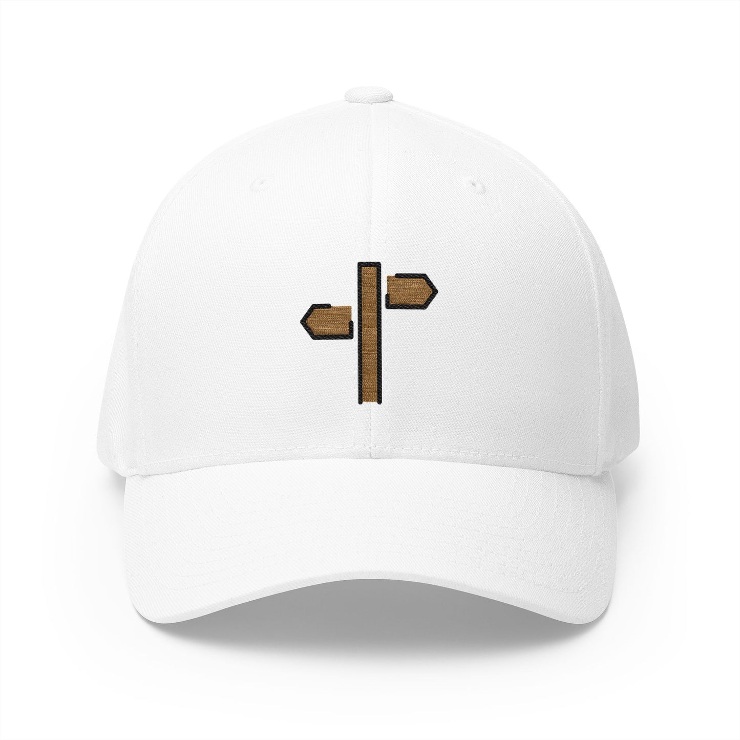 Signpost Emoji White Cap – Premium by Capmoji