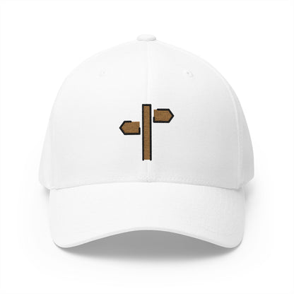 Signpost Emoji White Cap – Premium by Capmoji