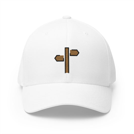 Signpost Emoji White Cap – Premium by Capmoji