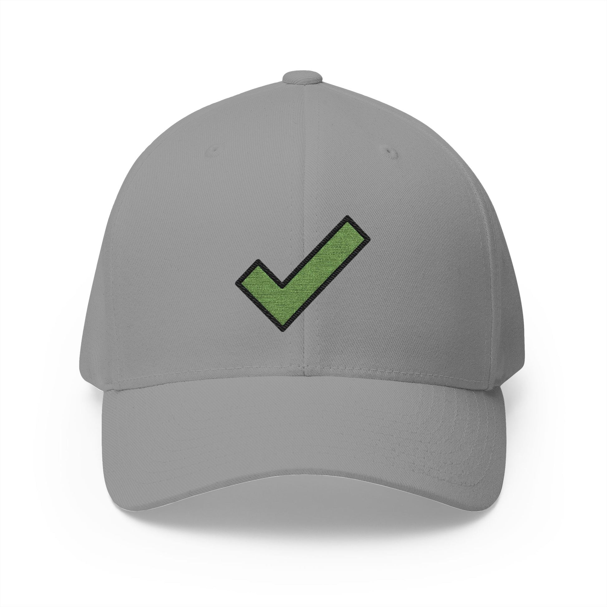 Check Mark Emoji Grey Cap – Premium by Capmoji
