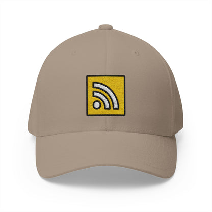 Web Syndication Emoji Khaki Cap – Premium by Capmoji