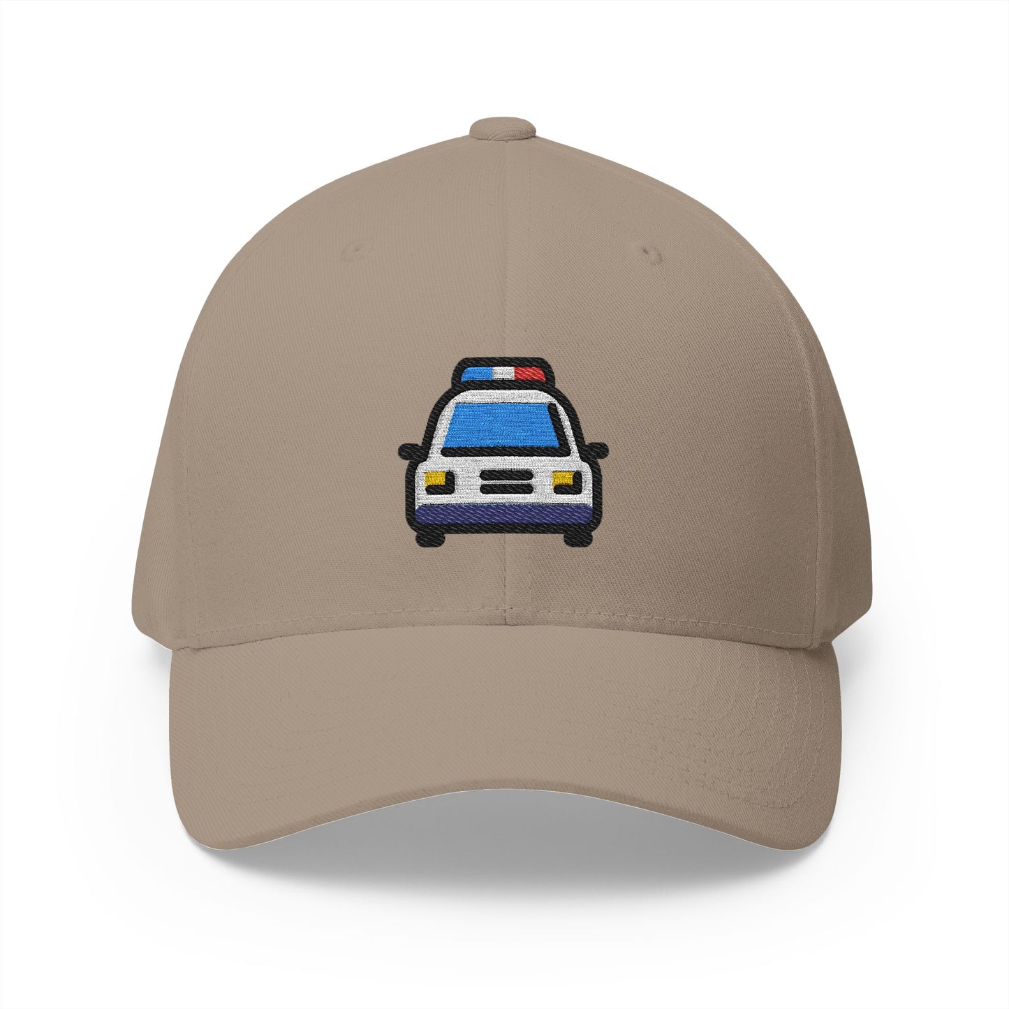 Oncoming Police Car Emoji Khaki Cap – Premium by Capmoji