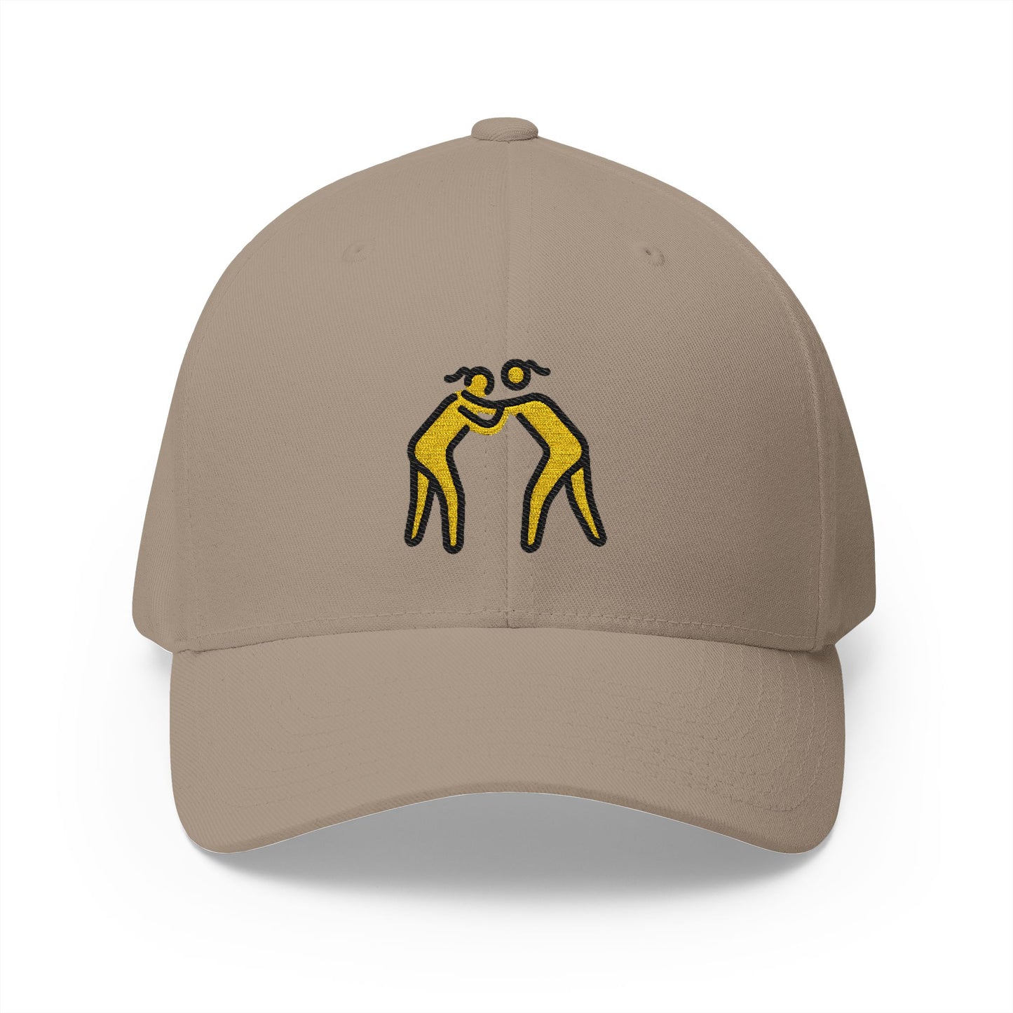 Women Wrestling Emoji Khaki Cap – Premium by Capmoji
