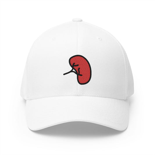Kidney Emoji White Cap – Premium by Capmoji