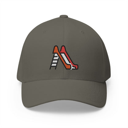 Playground Slide Emoji Olive Cap – Premium by Capmoji
