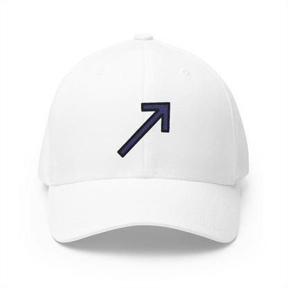 Up-Right Arrow Emoji White Cap – Premium by Capmoji