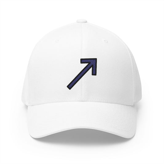 Up-Right Arrow Emoji White Cap – Premium by Capmoji