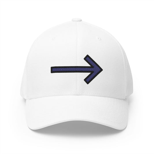 Right Arrow Emoji White Cap – Premium by Capmoji