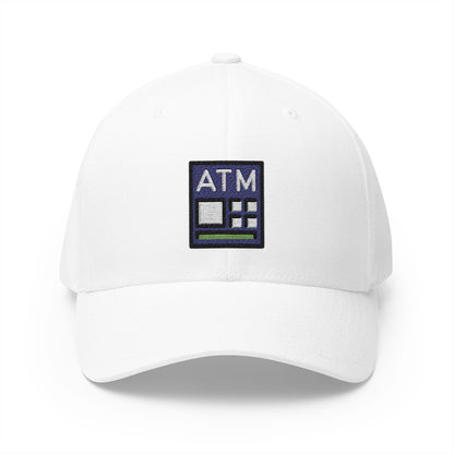 Atm Sign Emoji White Cap – Premium by Capmoji