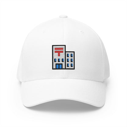 Japanese Post Office Emoji White Cap – Premium by Capmoji