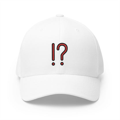Exclamation Question Mark Emoji White Cap – Premium by Capmoji