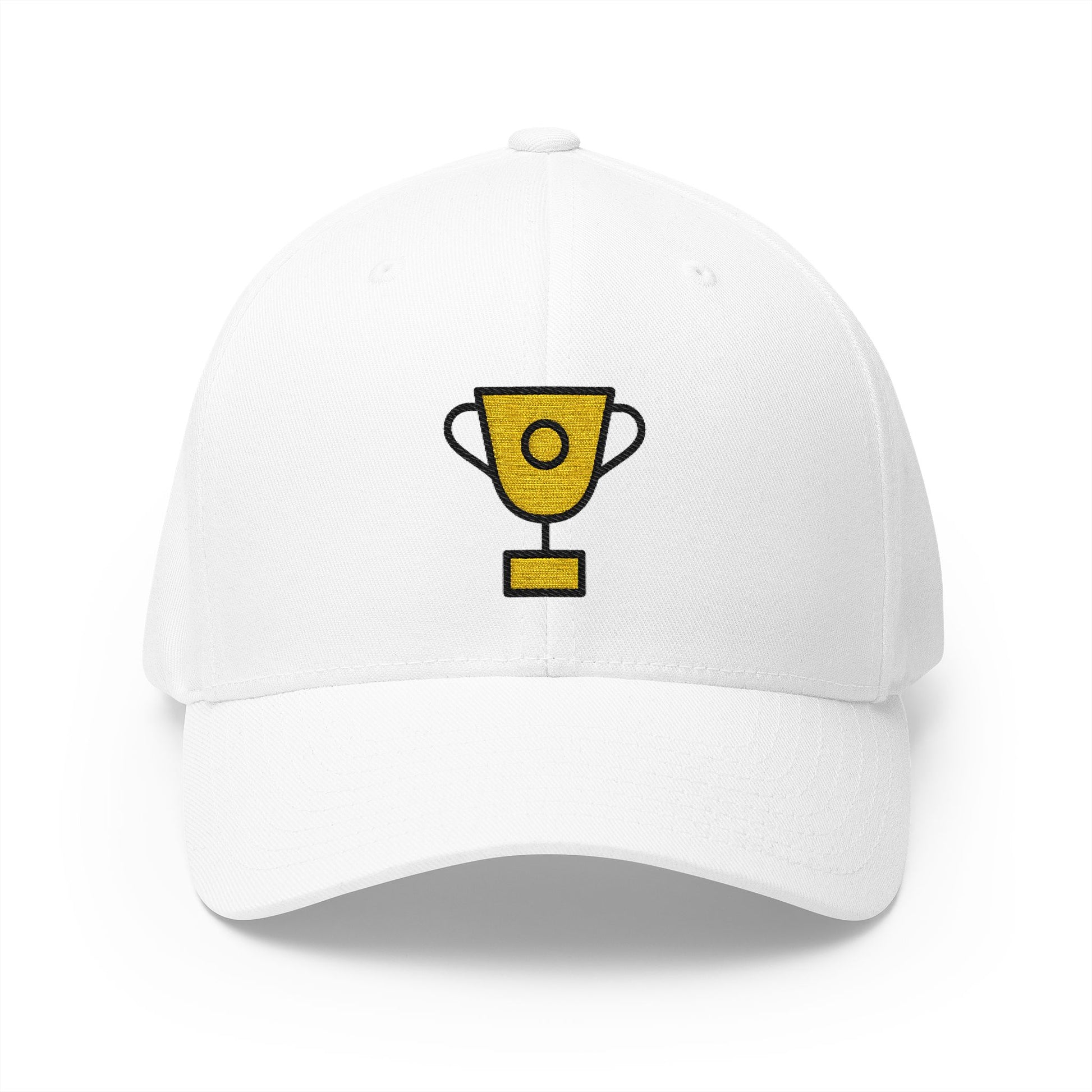 Trophy Emoji White Cap – Premium by Capmoji