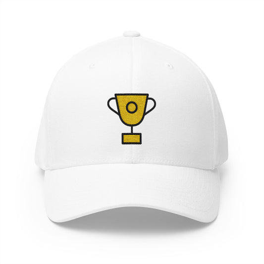 Trophy Emoji White Cap – Premium by Capmoji
