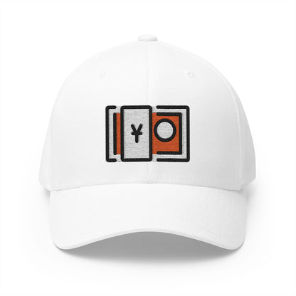 Yen Banknote Emoji White Cap – Premium by Capmoji