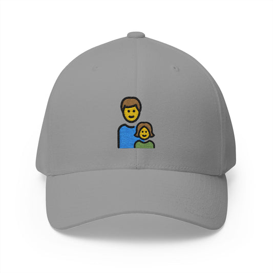 Family: Man, Girl Emoji Grey Cap – Premium by Capmoji