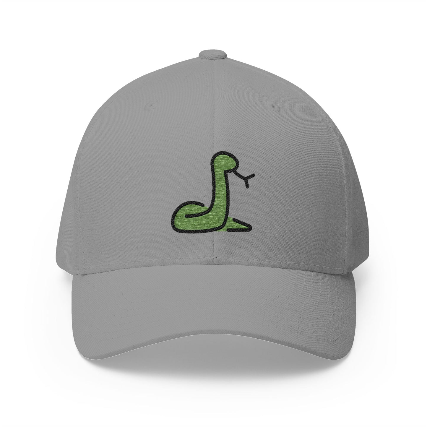 Snake Emoji Grey Cap – Premium by Capmoji