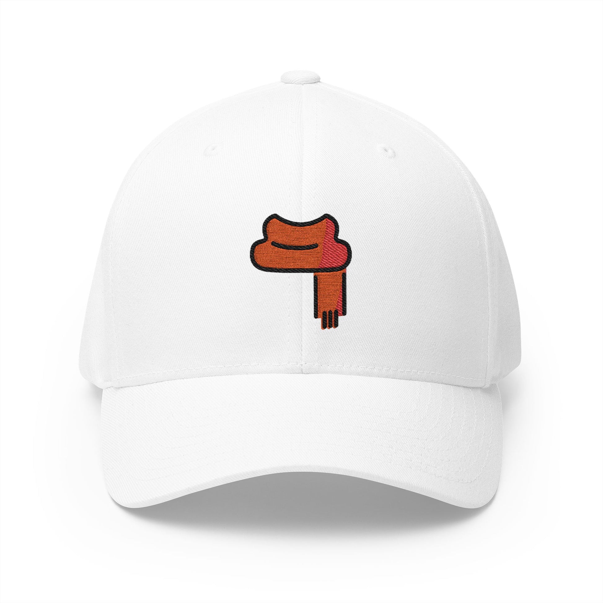 Scarf Emoji White Cap – Premium by Capmoji
