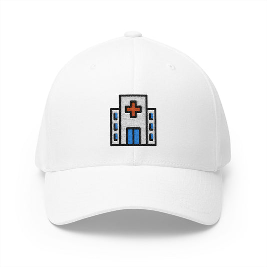 Hospital Emoji White Cap – Premium by Capmoji