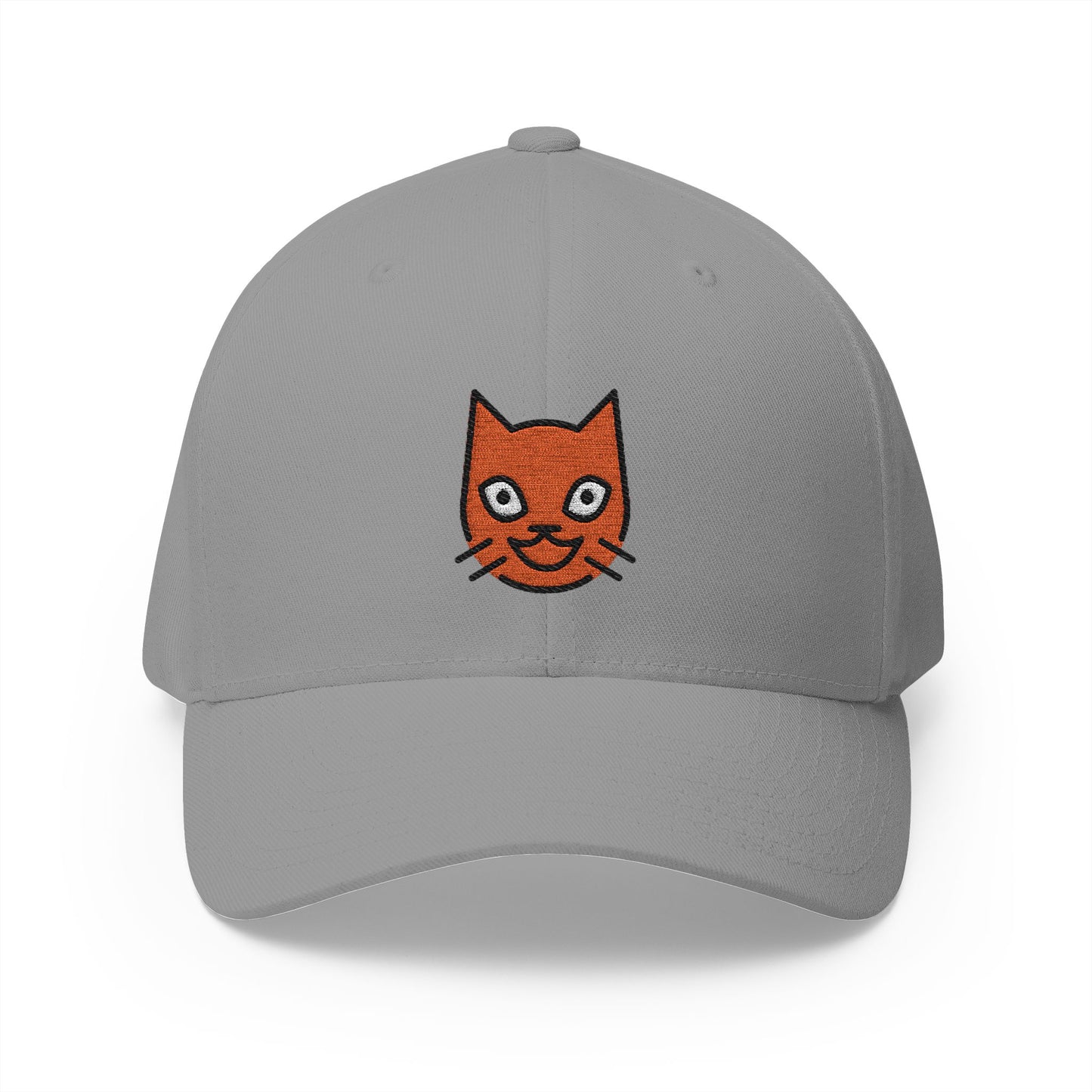 Grinning Cat Emoji Grey Cap – Premium by Capmoji
